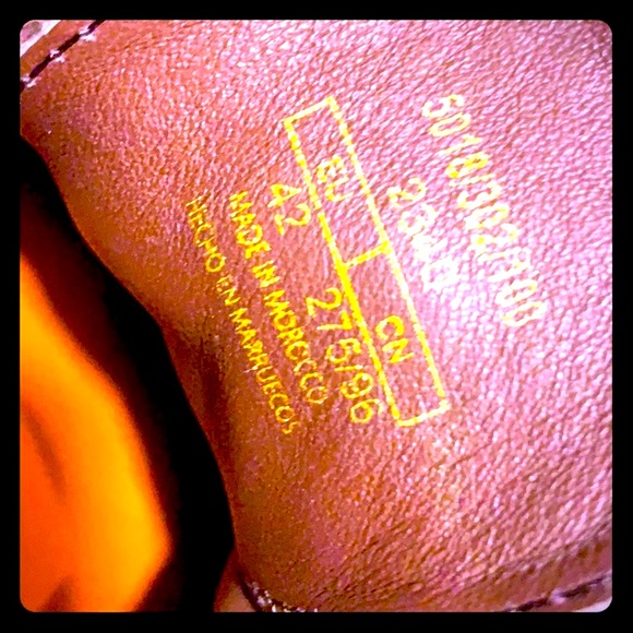 NWOT/ NEW Zara Man Cognac Suede Oxford Shoes: 8.5 - Picture 8 of 9